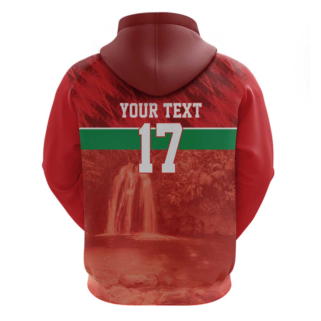 Custom Guadeloupe Football Hoodie Basse Terre Red Style LT17