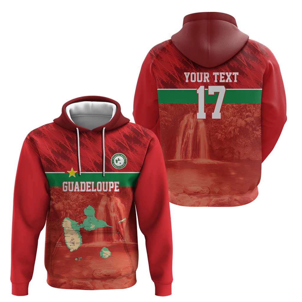 Custom Guadeloupe Football Hoodie Basse Terre Red Style LT17