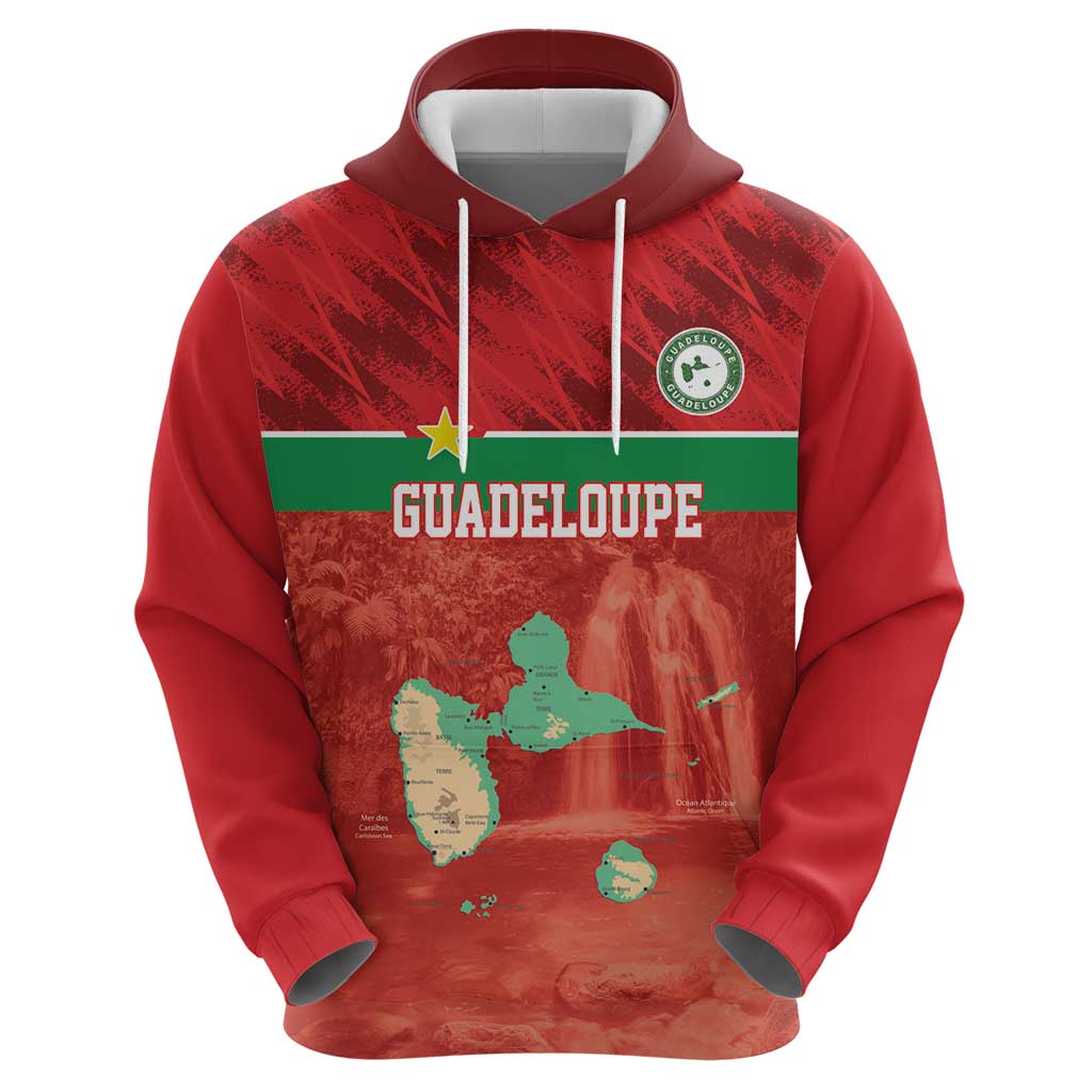 Custom Guadeloupe Football Hoodie Basse Terre Red Style LT17