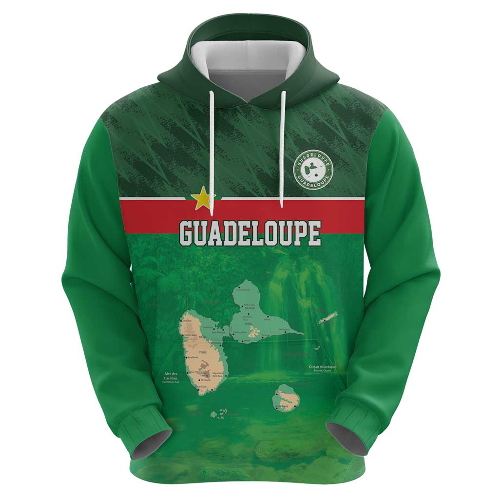 Custom Guadeloupe Football Hoodie Basse Terre Green Style LT17