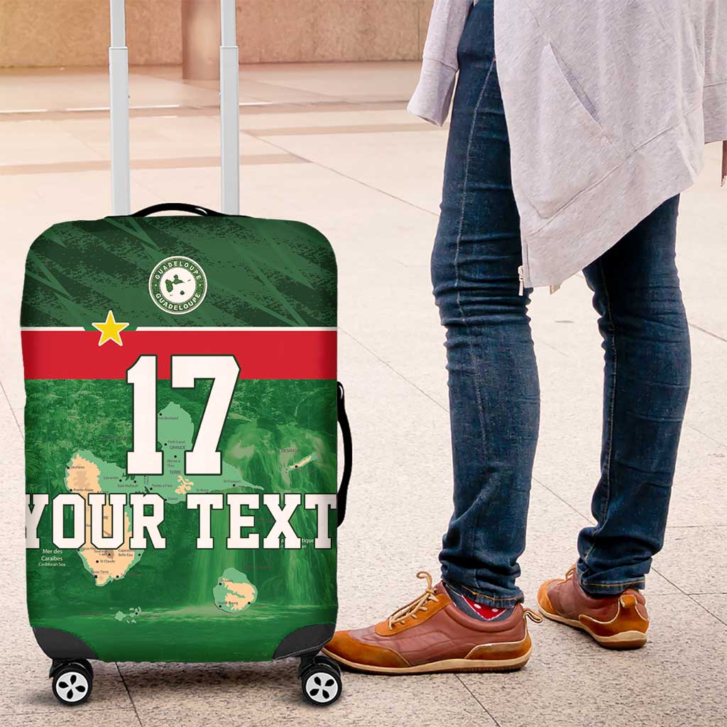 Custom Guadeloupe Football Luggage Cover Basse Terre Green Style LT17