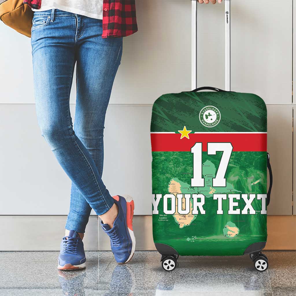 Custom Guadeloupe Football Luggage Cover Basse Terre Green Style LT17