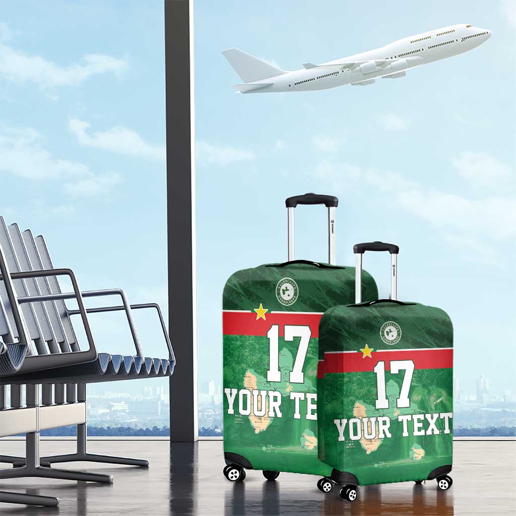 Custom Guadeloupe Football Luggage Cover Basse Terre Green Style LT17