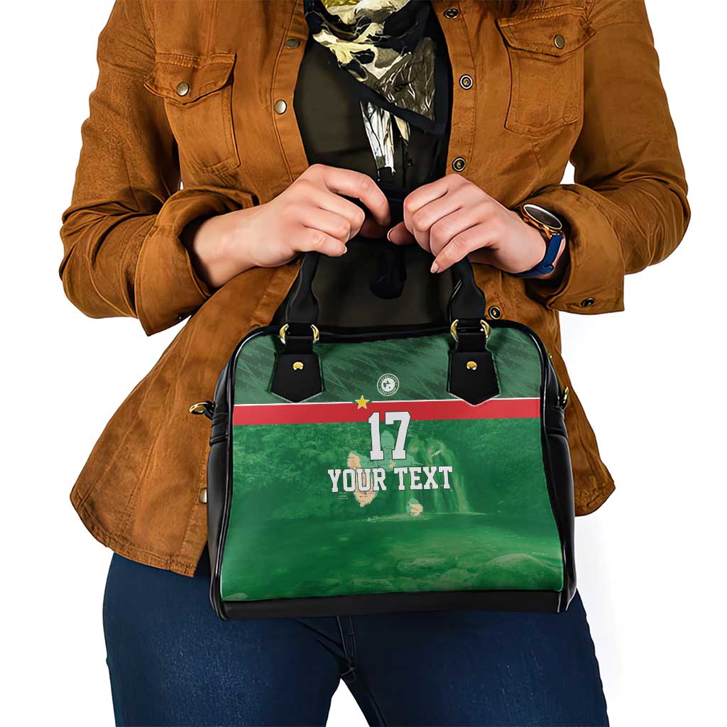 Custom Guadeloupe Football Shoulder Handbag Basse Terre Green Style LT17