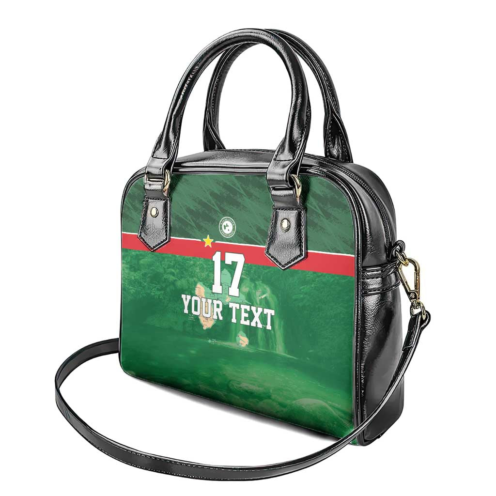 Custom Guadeloupe Football Shoulder Handbag Basse Terre Green Style LT17