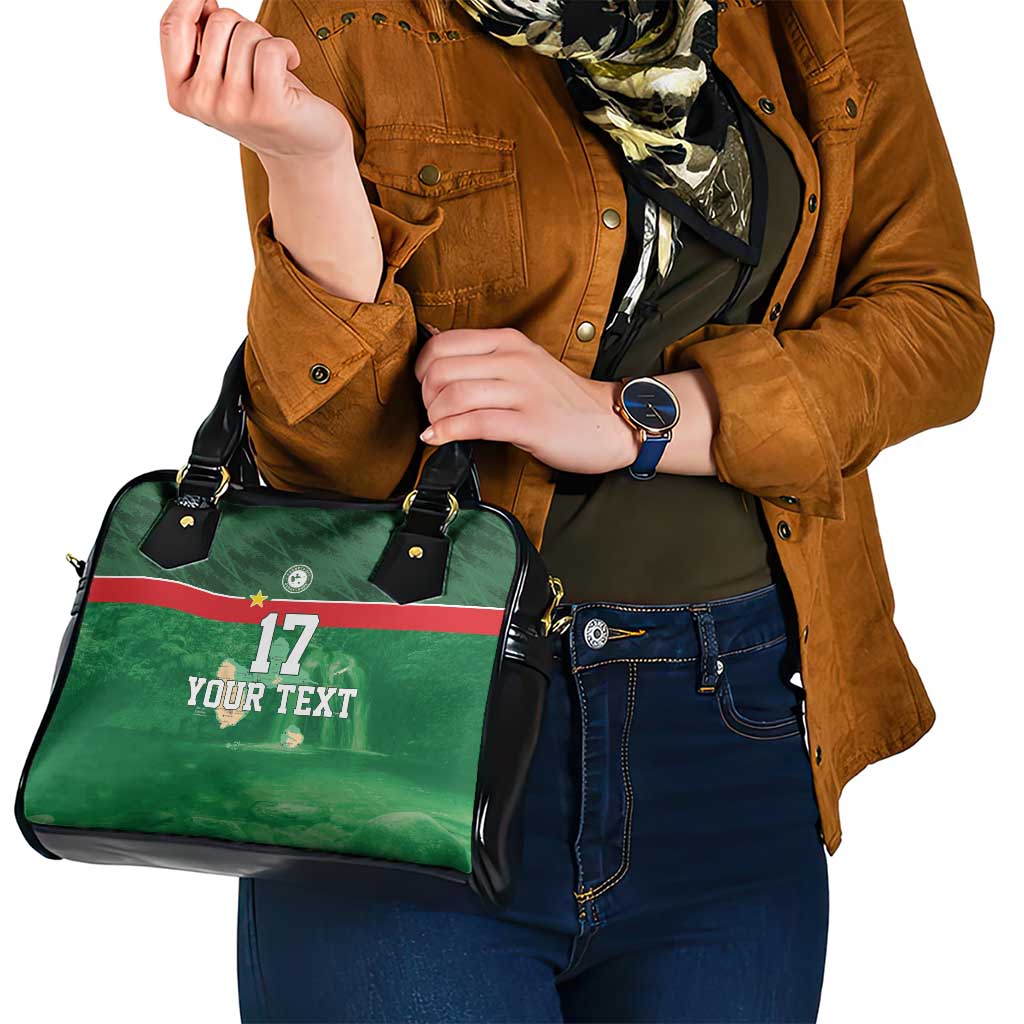 Custom Guadeloupe Football Shoulder Handbag Basse Terre Green Style LT17