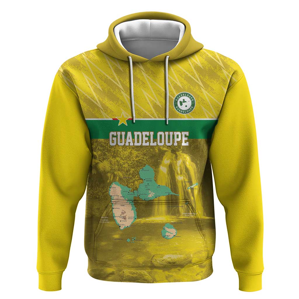 Custom Guadeloupe Football Hoodie Basse Terre Yellow Style LT17
