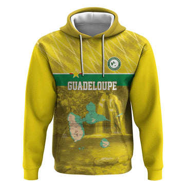 Custom Guadeloupe Football Hoodie Basse Terre Yellow Style LT17