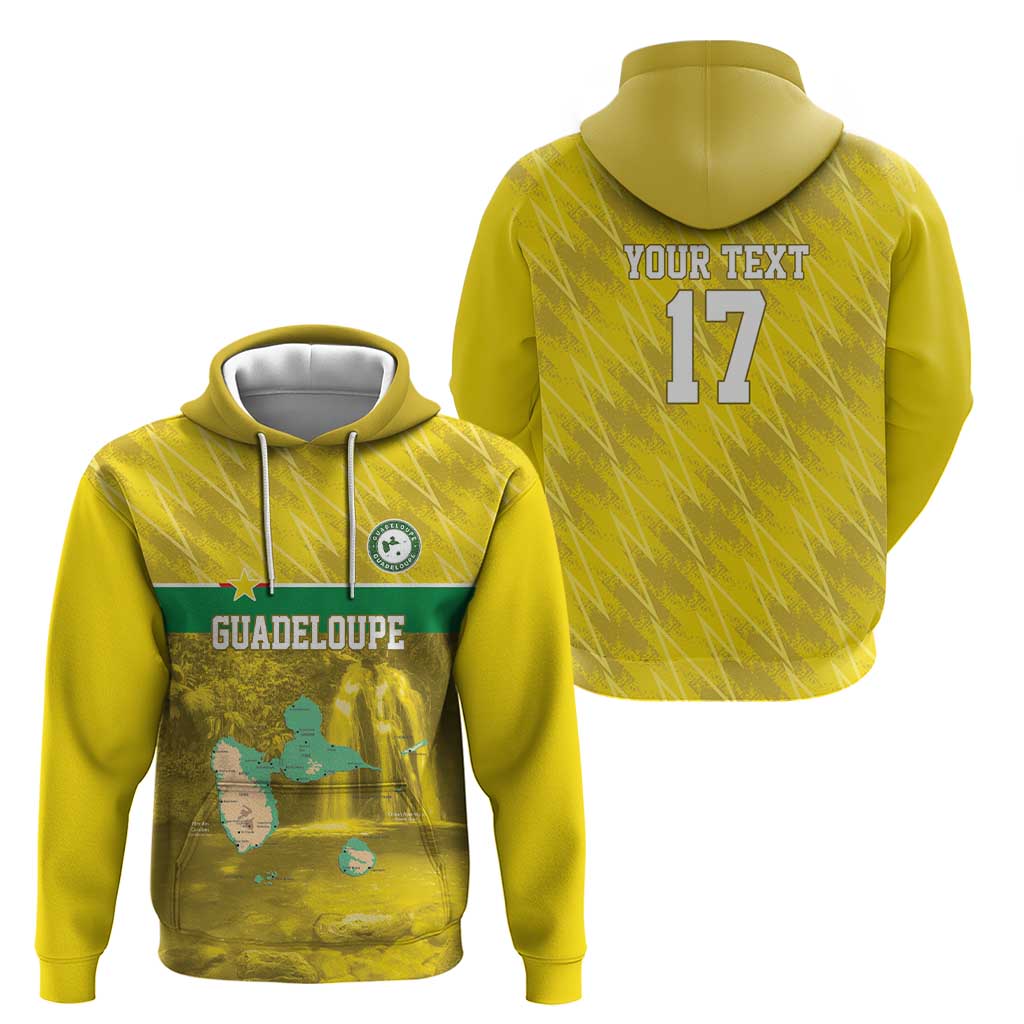 Custom Guadeloupe Football Hoodie Basse Terre Yellow Style LT17