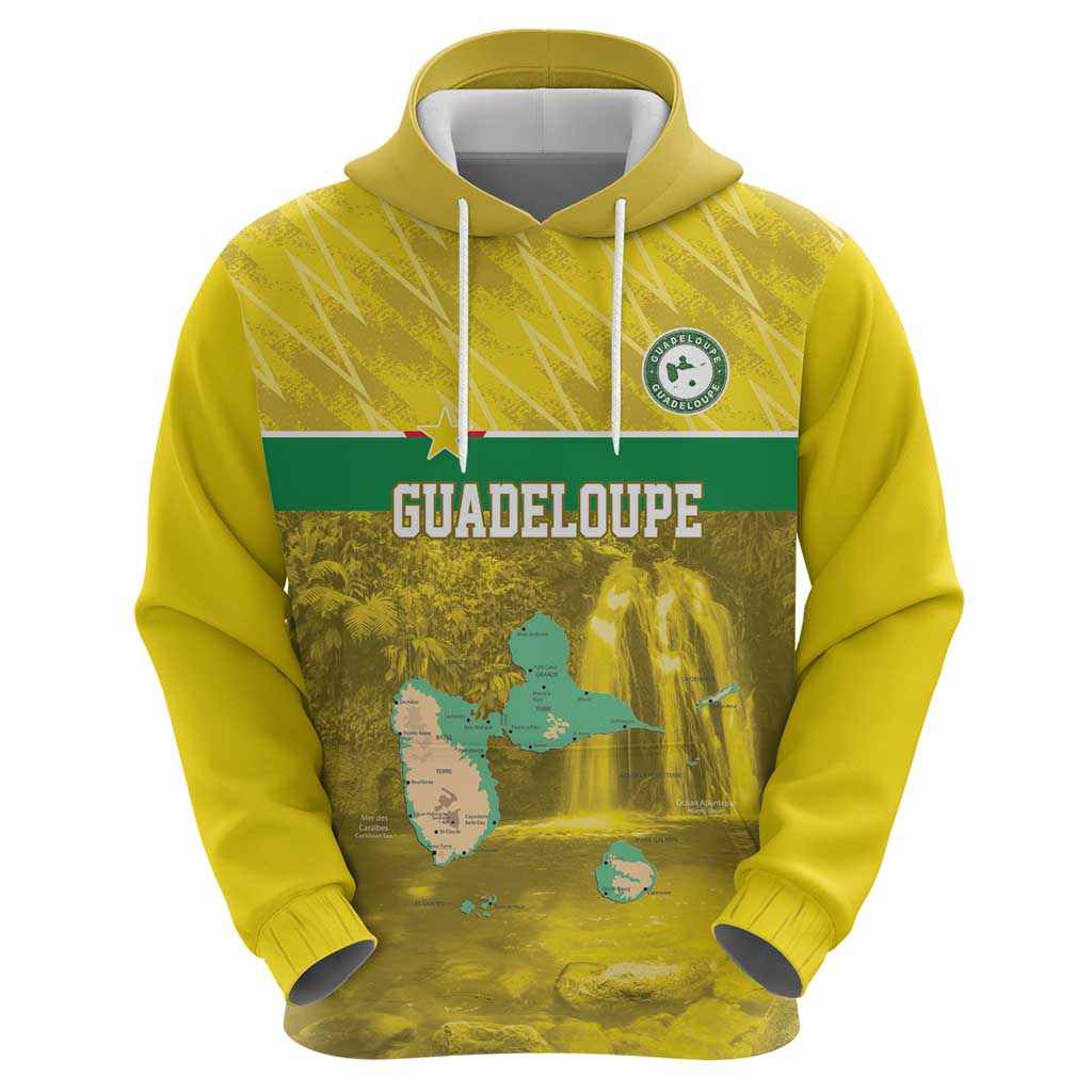 Custom Guadeloupe Football Hoodie Basse Terre Yellow Style LT17