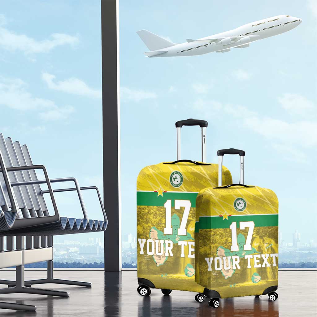 Custom Guadeloupe Football Luggage Cover Basse Terre Yellow Style LT17