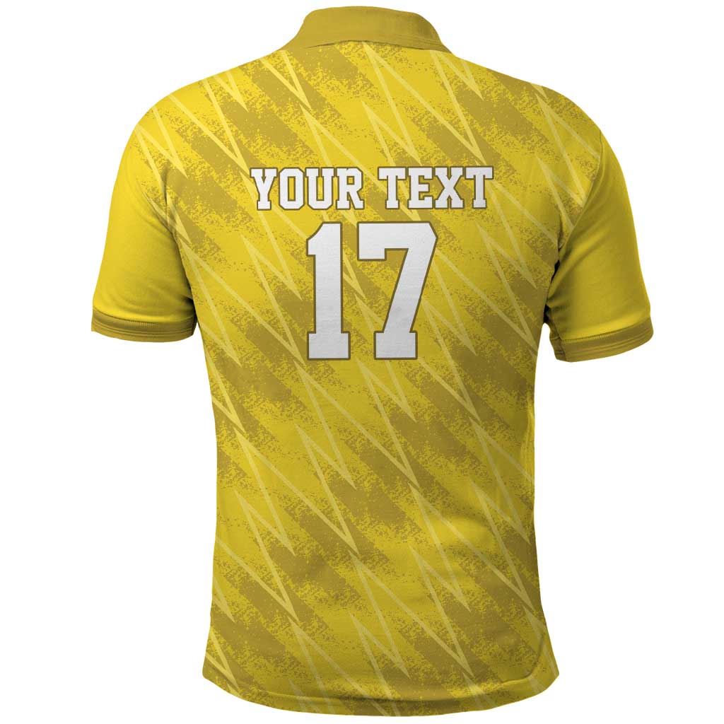 Custom Guadeloupe Football Polo Shirt Basse Terre Yellow Style LT17