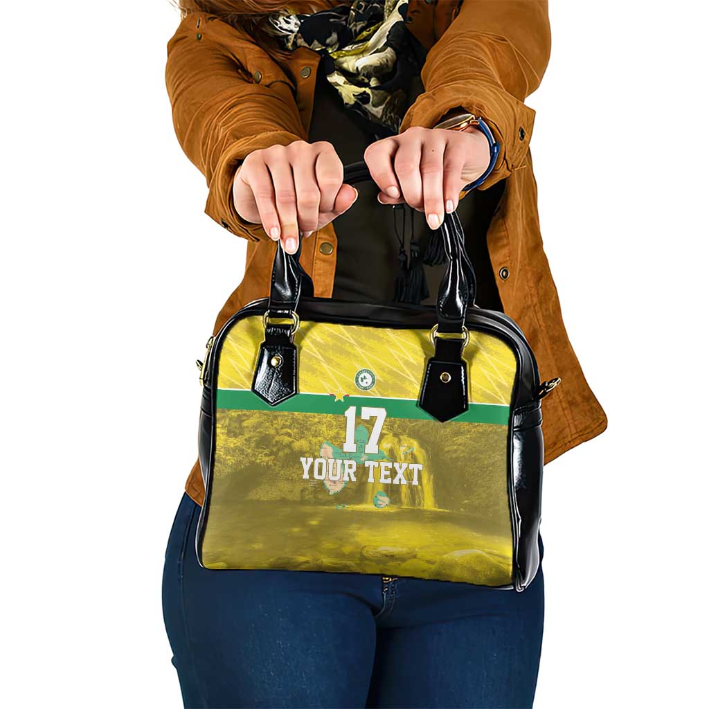 Custom Guadeloupe Football Shoulder Handbag Basse Terre Yellow Style LT17