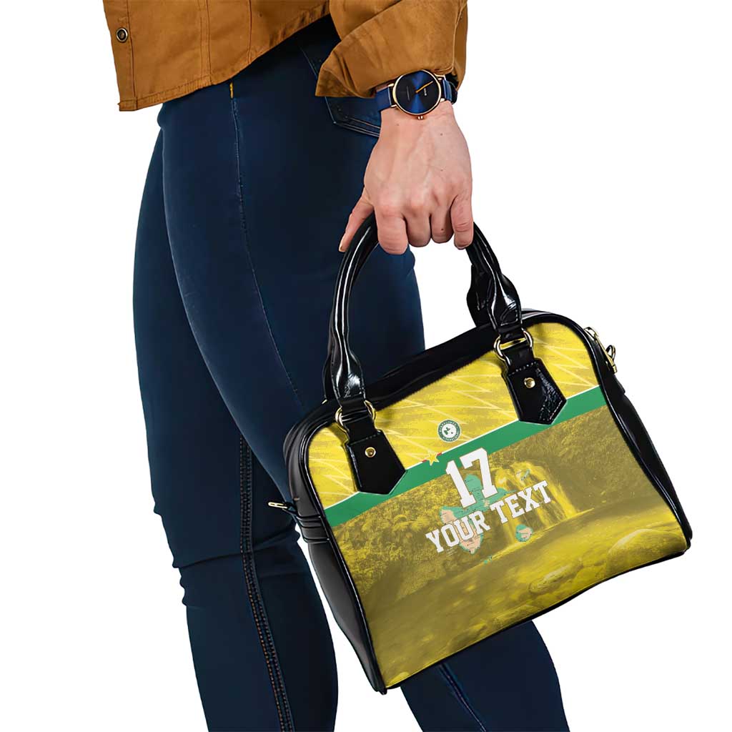Custom Guadeloupe Football Shoulder Handbag Basse Terre Yellow Style LT17