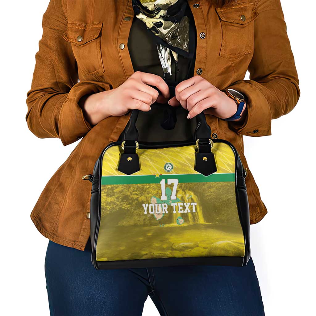 Custom Guadeloupe Football Shoulder Handbag Basse Terre Yellow Style LT17