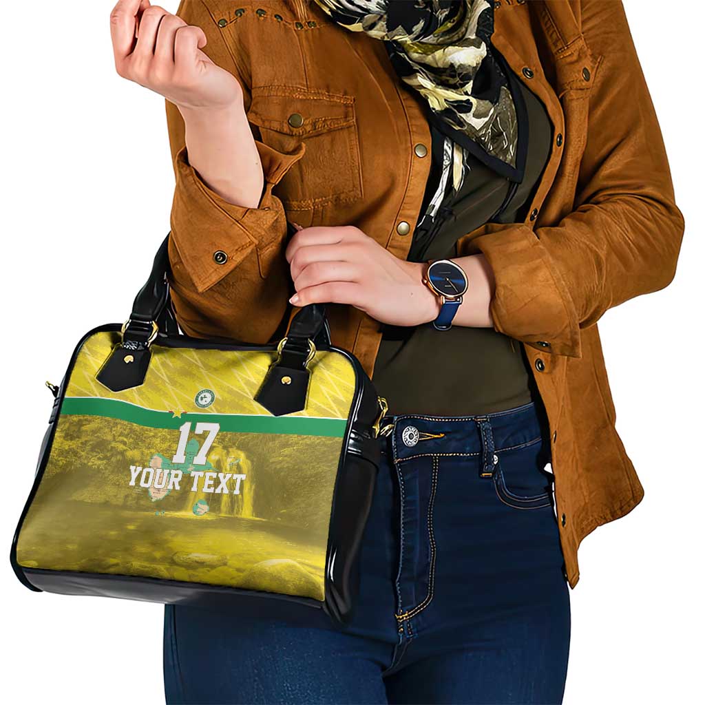 Custom Guadeloupe Football Shoulder Handbag Basse Terre Yellow Style LT17