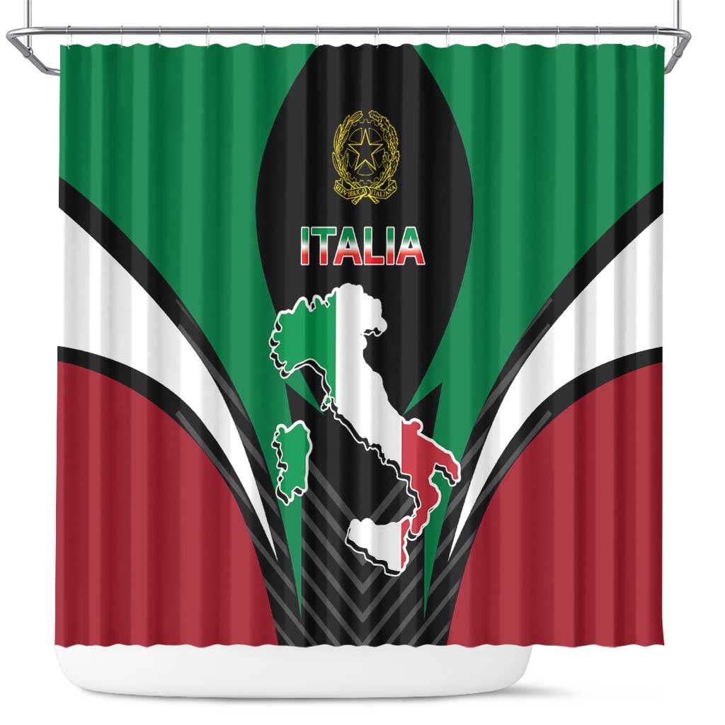 Italian Republic Shower Curtain Simple Coat of Arms LT17