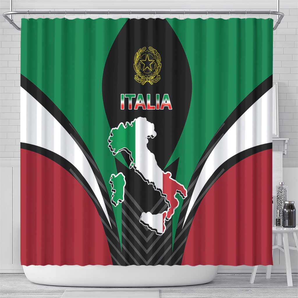 Italian Republic Shower Curtain Simple Coat of Arms LT17
