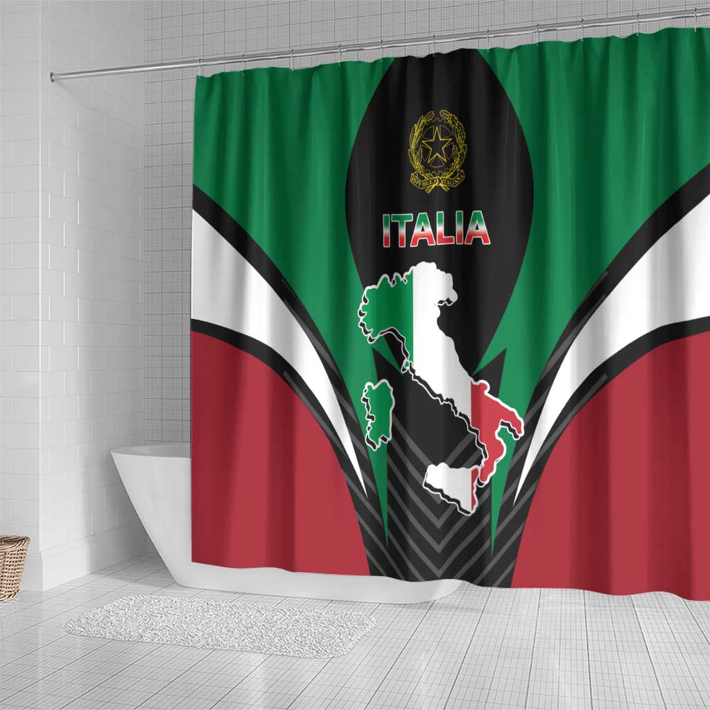 Italian Republic Shower Curtain Simple Coat of Arms LT17