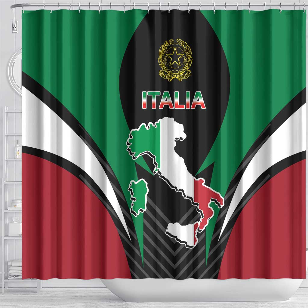 Italian Republic Shower Curtain Simple Coat of Arms LT17