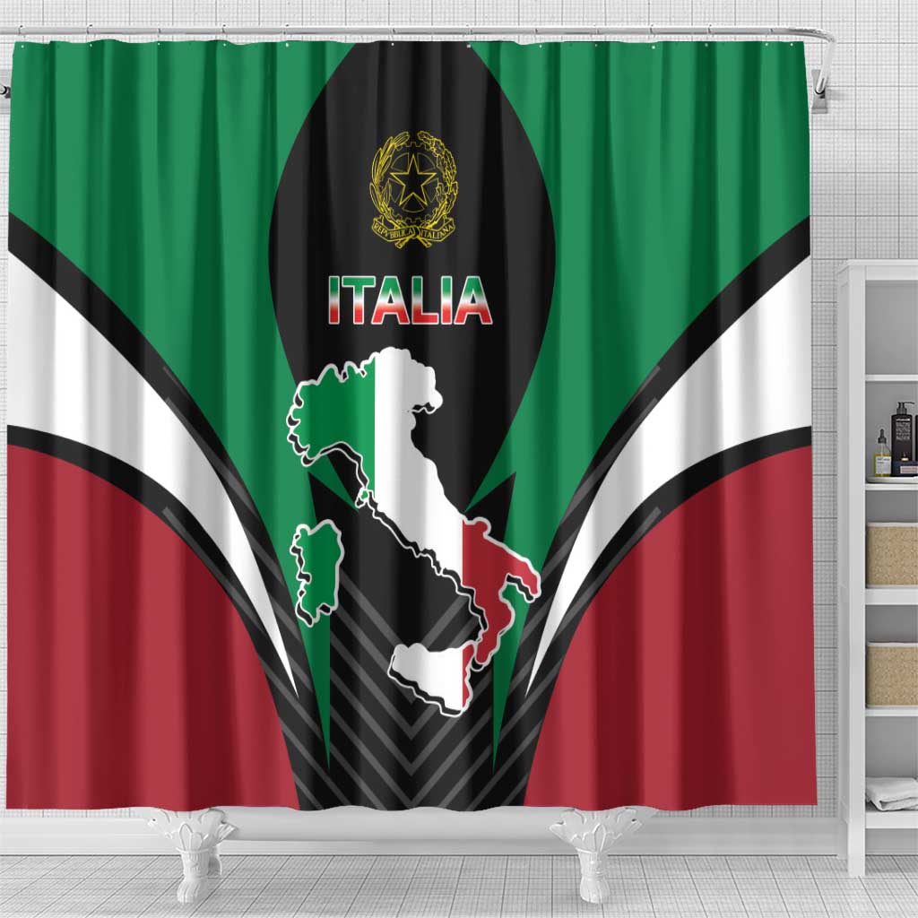 Italian Republic Shower Curtain Simple Coat of Arms LT17