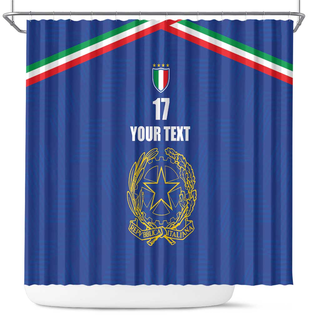 Italian Football Custom Shower Curtain Sporty Style LT17