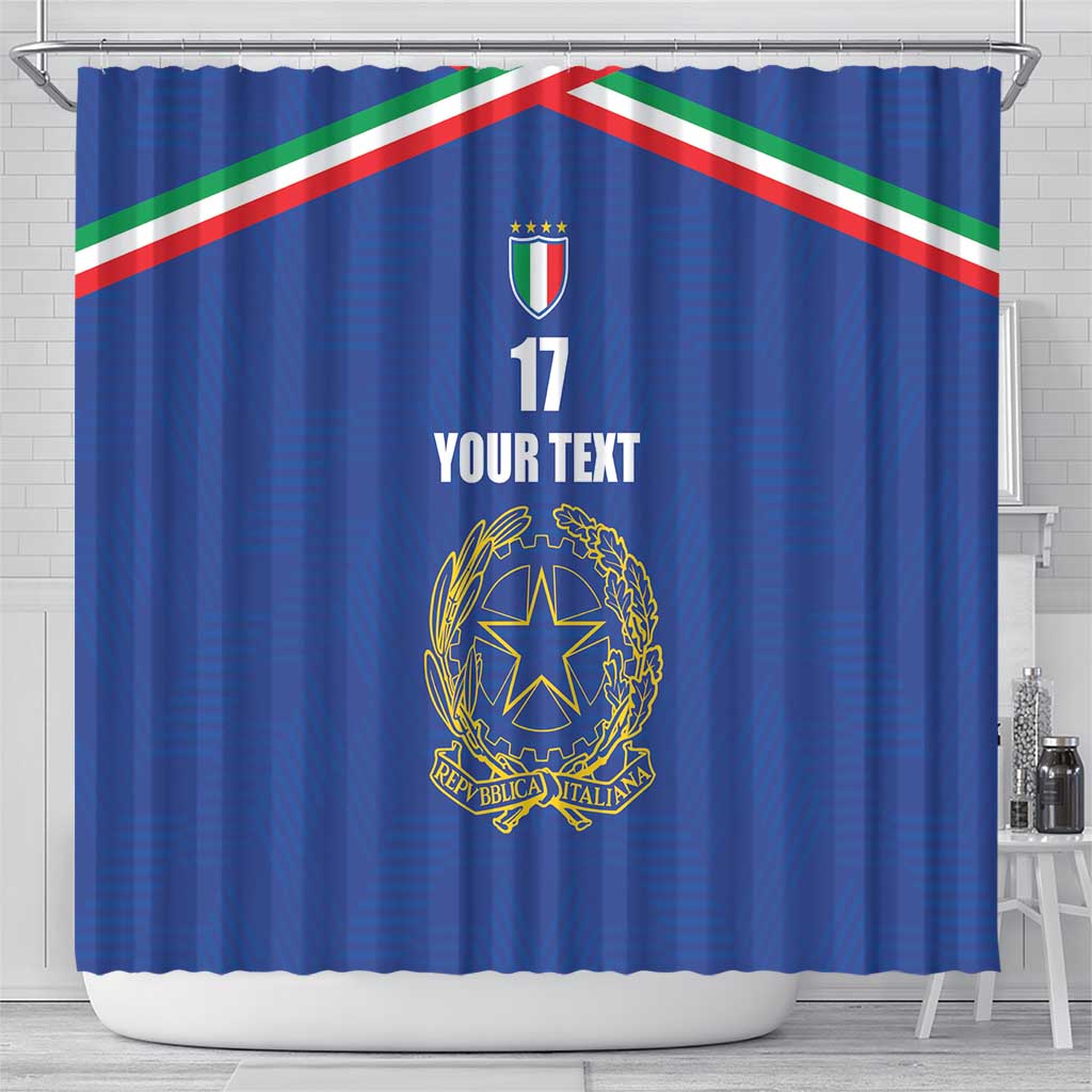 Italian Football Custom Shower Curtain Sporty Style LT17