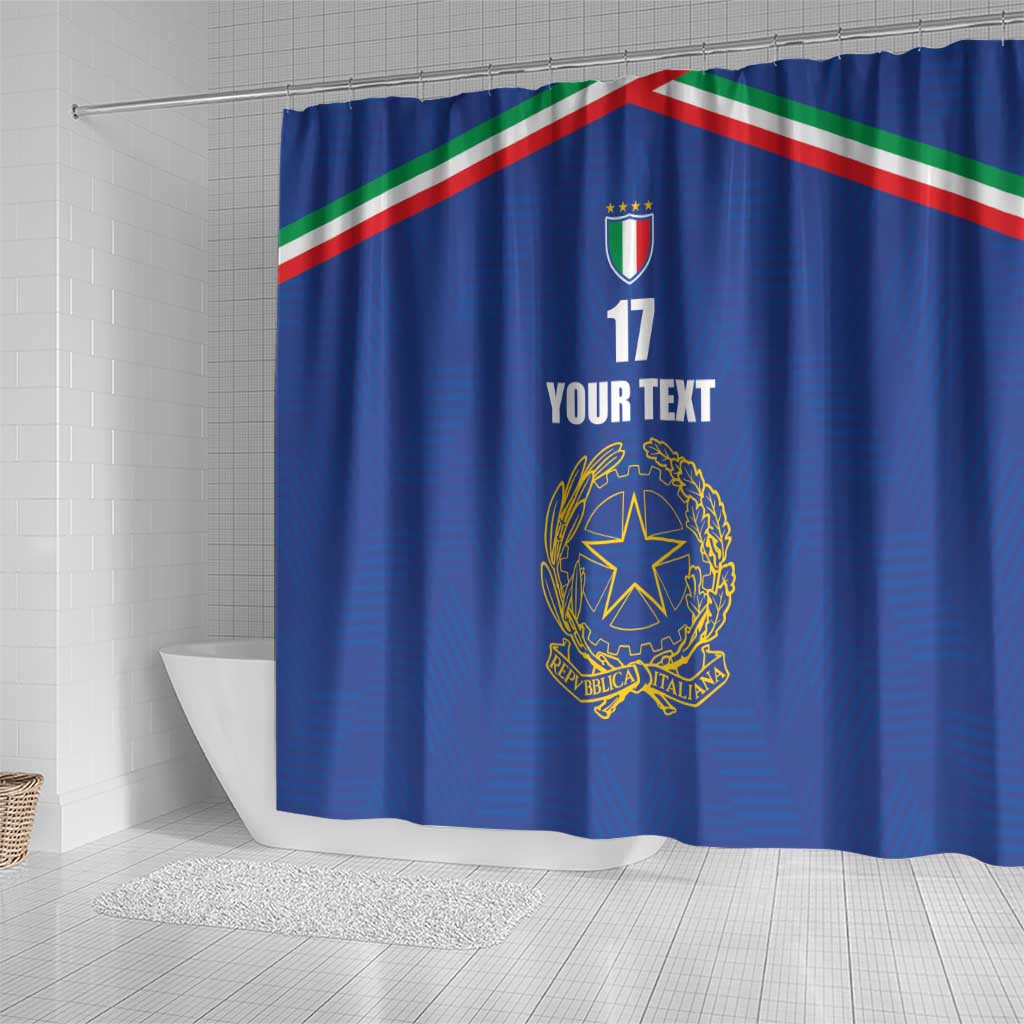 Italian Football Custom Shower Curtain Sporty Style LT17