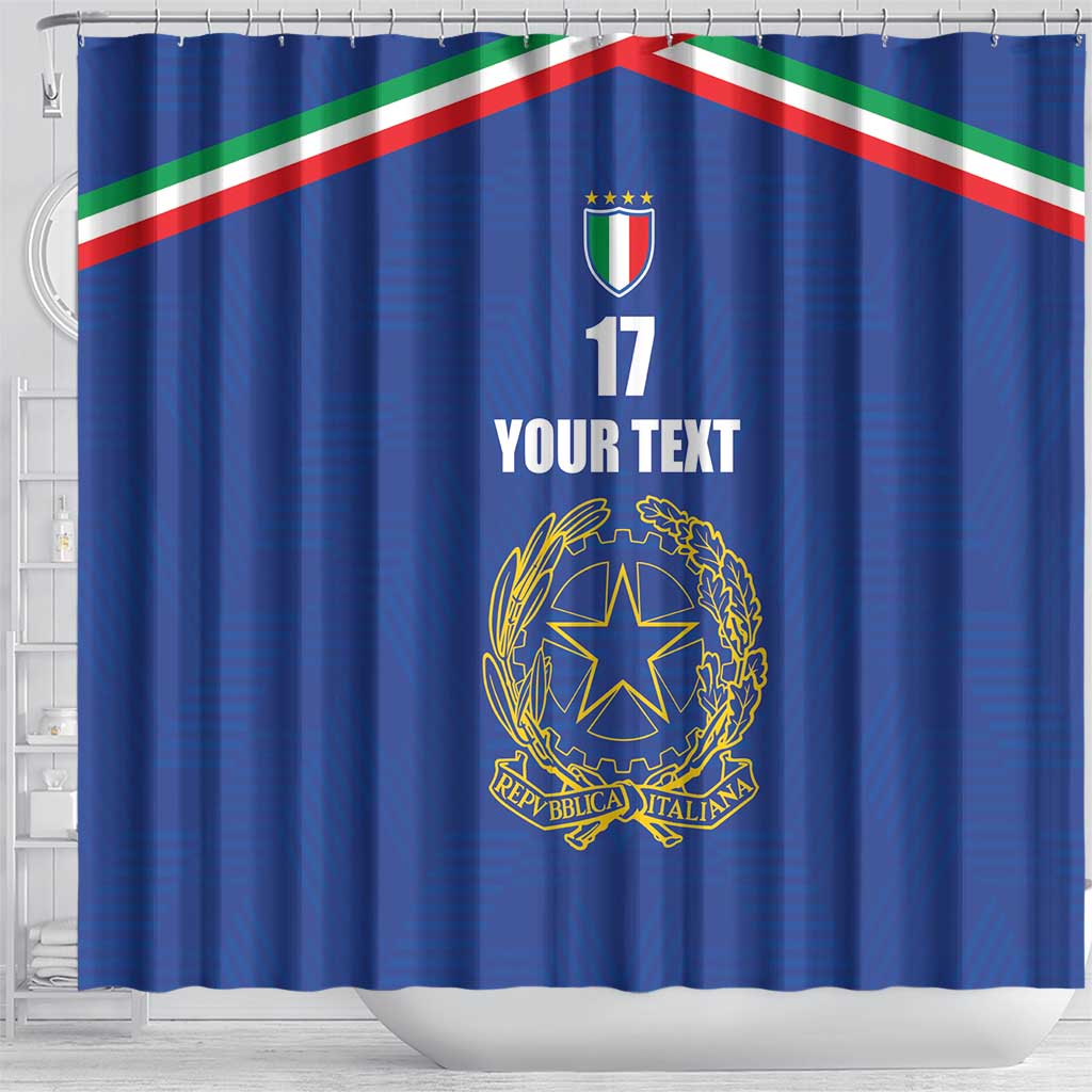 Italian Football Custom Shower Curtain Sporty Style LT17