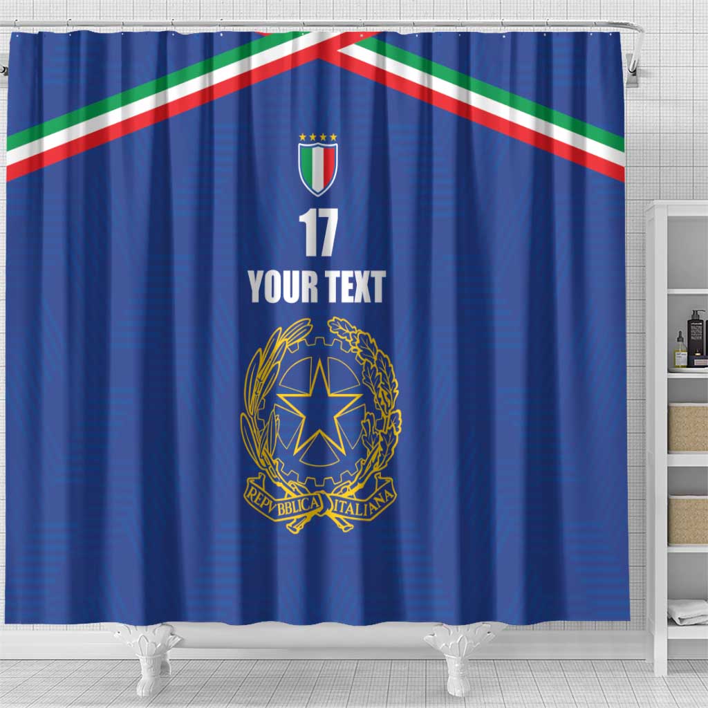 Italian Football Custom Shower Curtain Sporty Style LT17