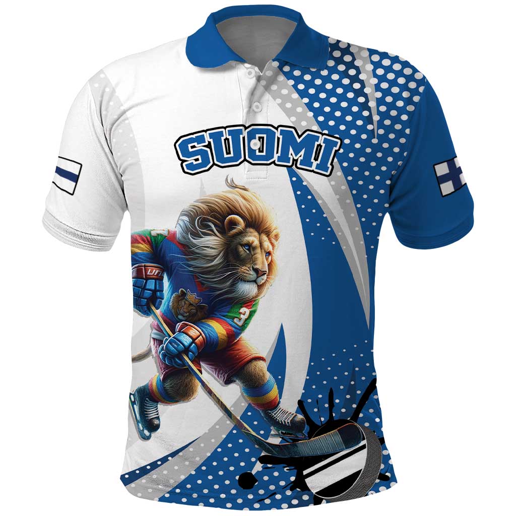 Custom Finland Ice Hockey Go Champions Polo Shirt Suomi Leijonat Sporty Style LT17