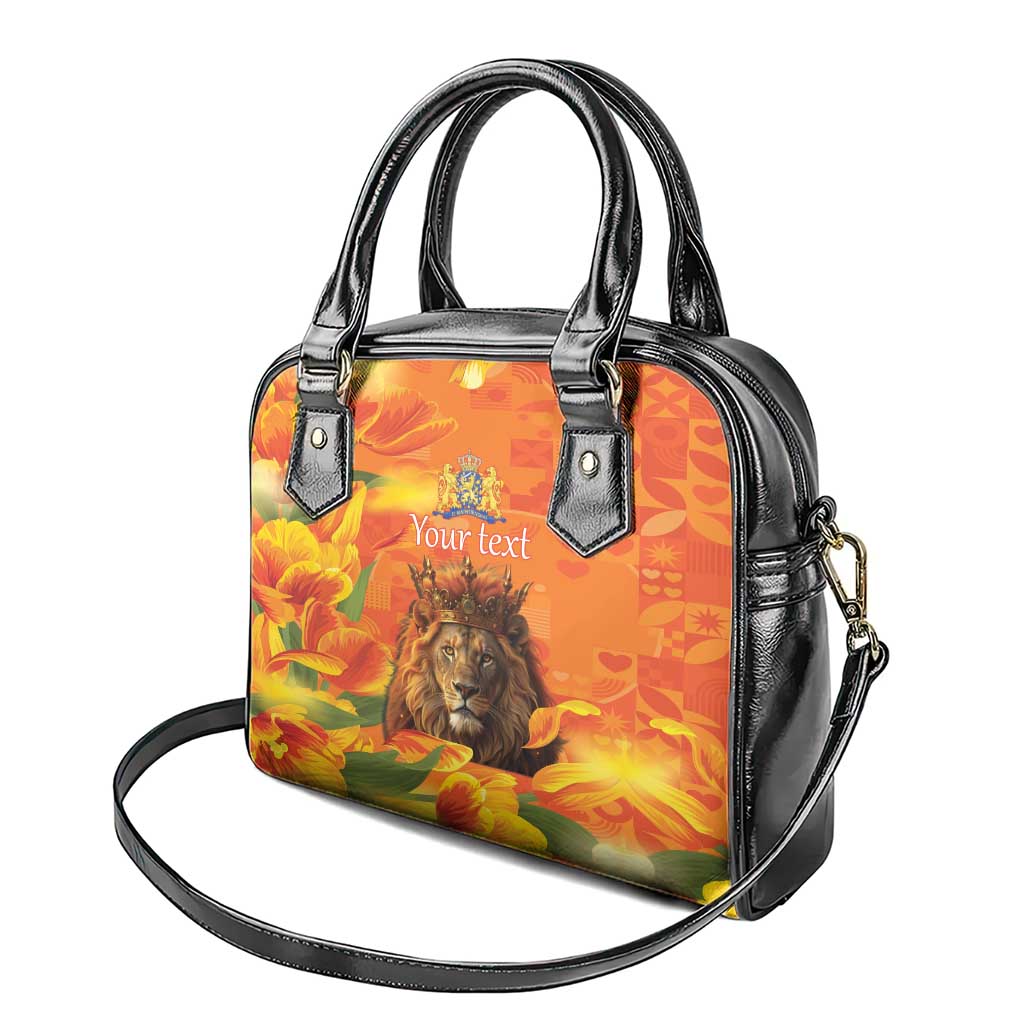 Personalized Netherlands Koningsdag Shoulder Handbag 27th April Lion with Orange Tulip LT17
