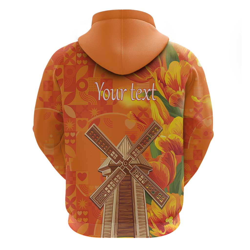 Personalized Netherlands Orange Tulip and Wildmill Hoodie LT17