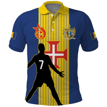 Custom Portugal Madeira Football Polo Shirt Sporty Style LT17