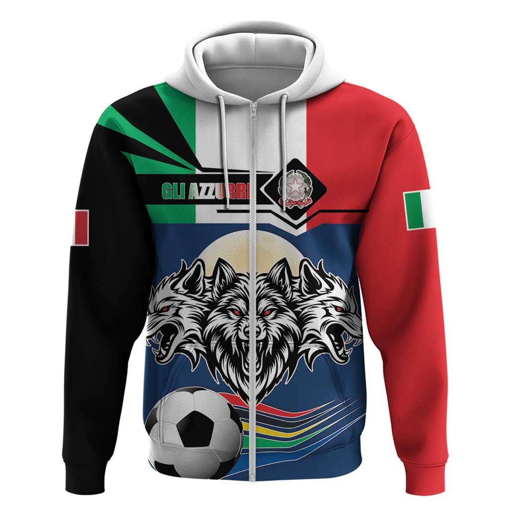 Italian Republic Football Hoodie Gli Azzurri History Champion LT17