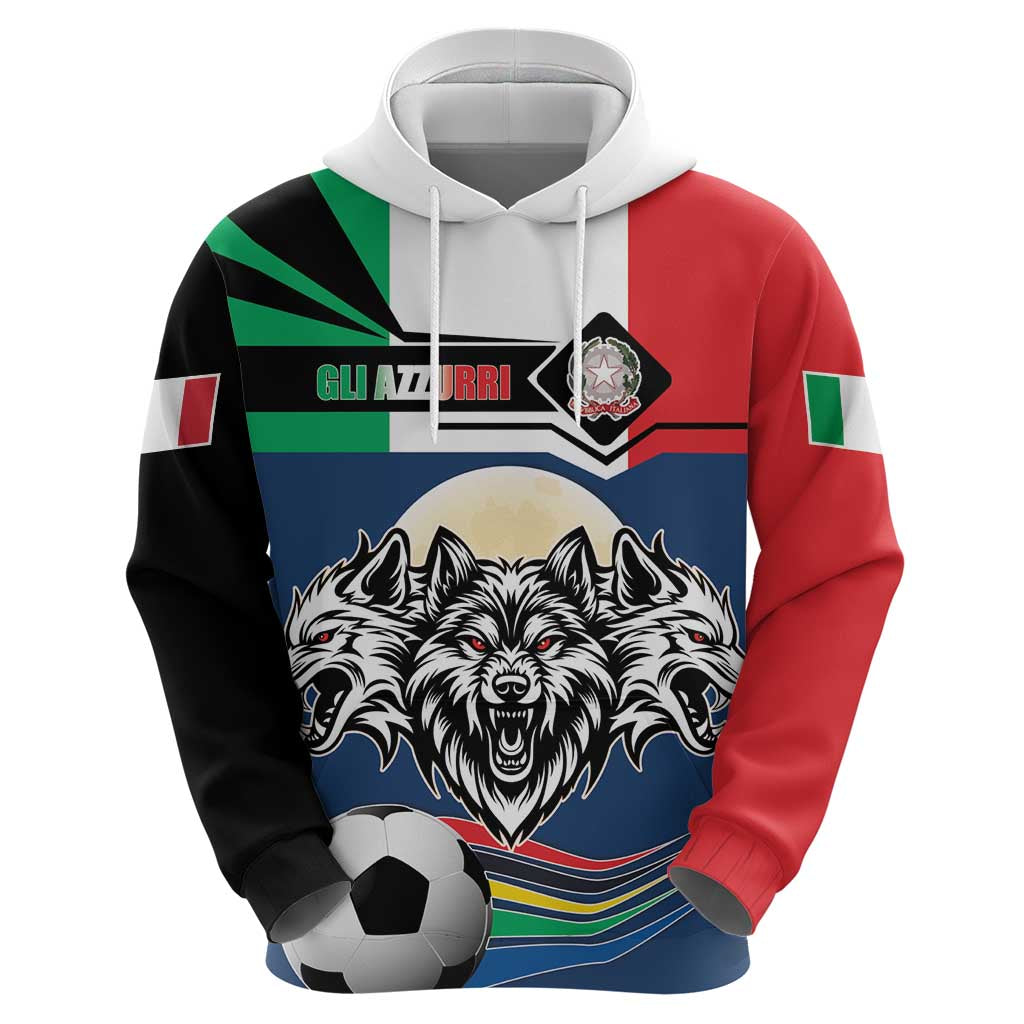 Italian Republic Football Hoodie Gli Azzurri History Champion LT17