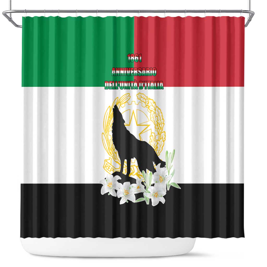 Italian Republic Anniversary of the Unification Shower Curtain Anniversario dellUnita d'Italia LT17