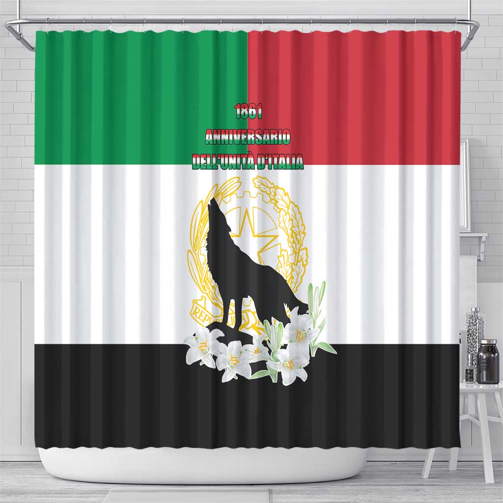 Italian Republic Anniversary of the Unification Shower Curtain Anniversario dellUnita d'Italia LT17