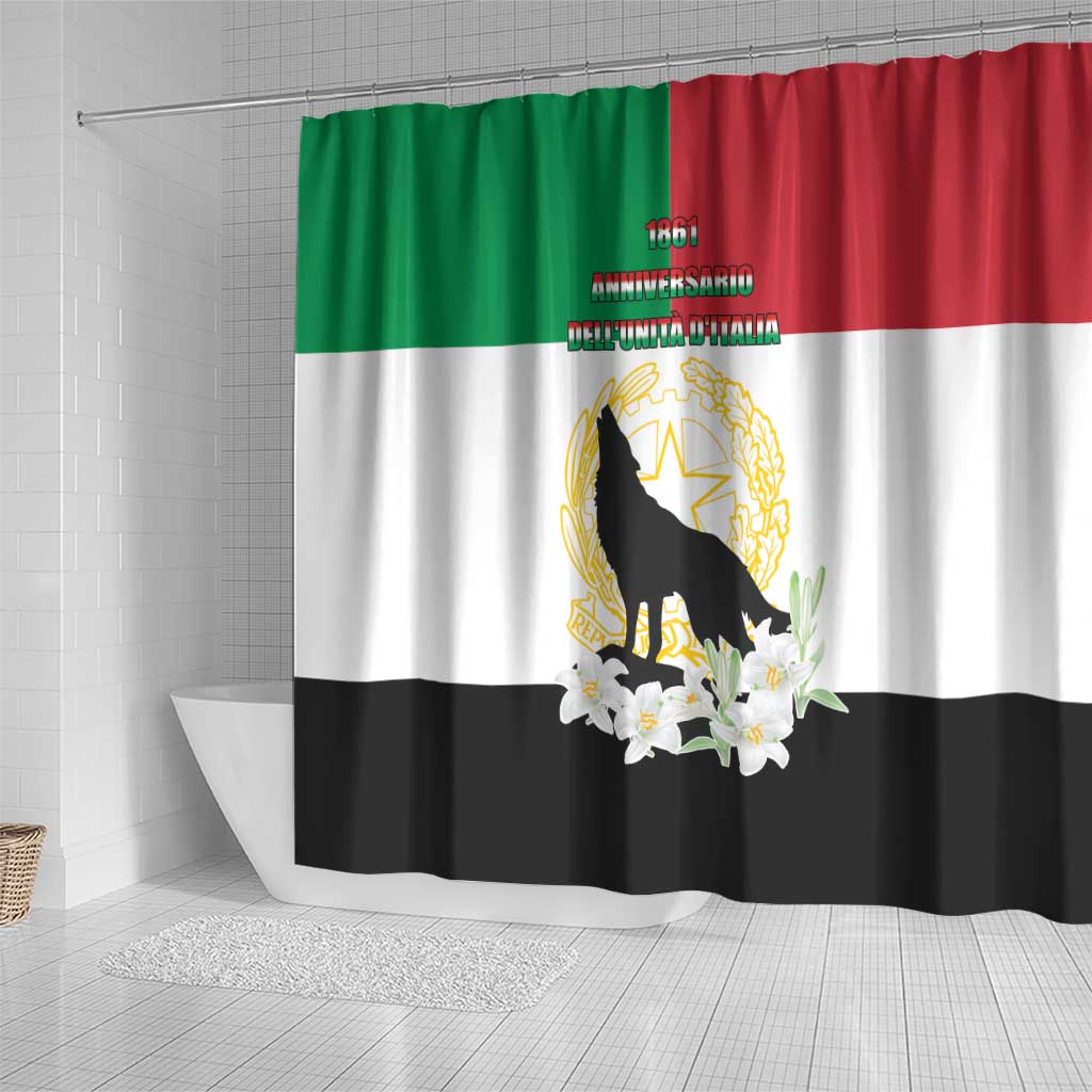 Italian Republic Anniversary of the Unification Shower Curtain Anniversario dellUnita d'Italia LT17