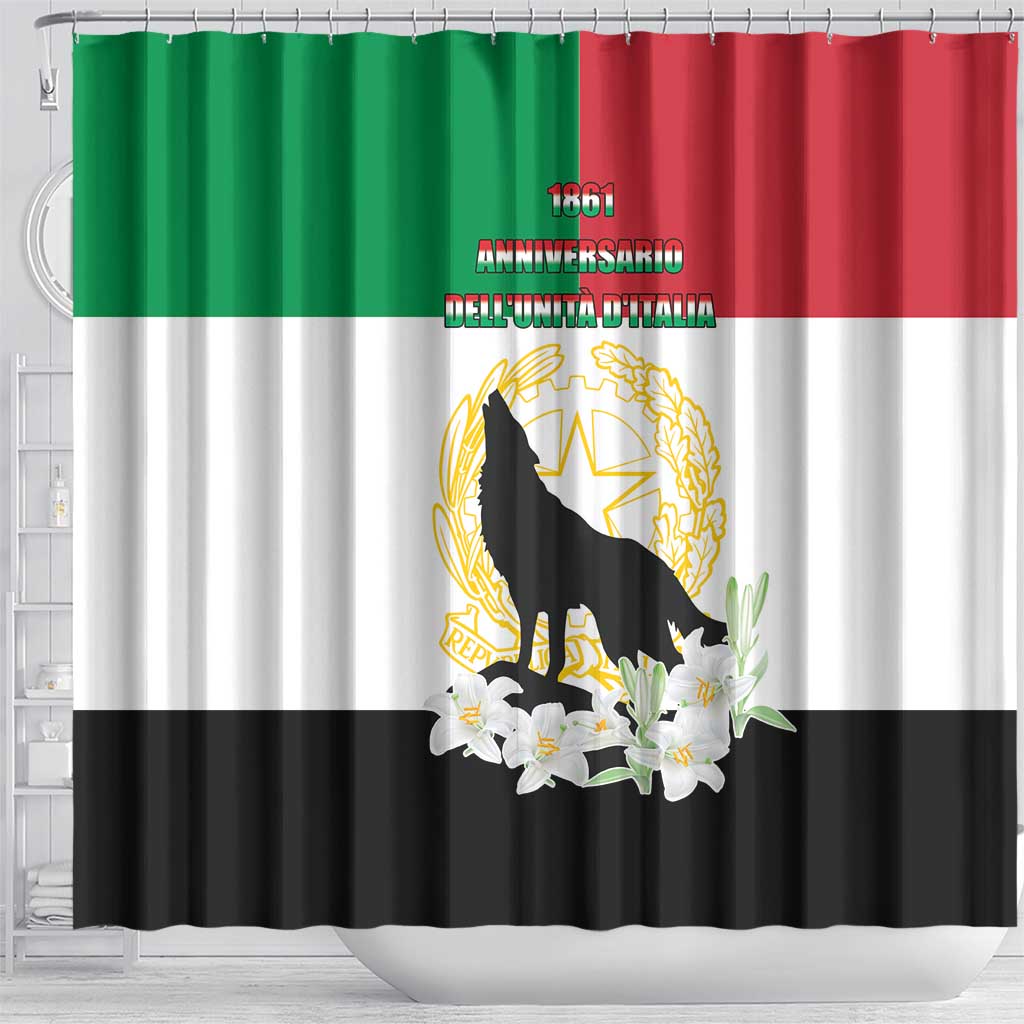 Italian Republic Anniversary of the Unification Shower Curtain Anniversario dellUnita d'Italia LT17