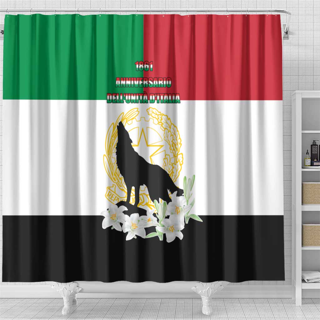 Italian Republic Anniversary of the Unification Shower Curtain Anniversario dellUnita d'Italia LT17