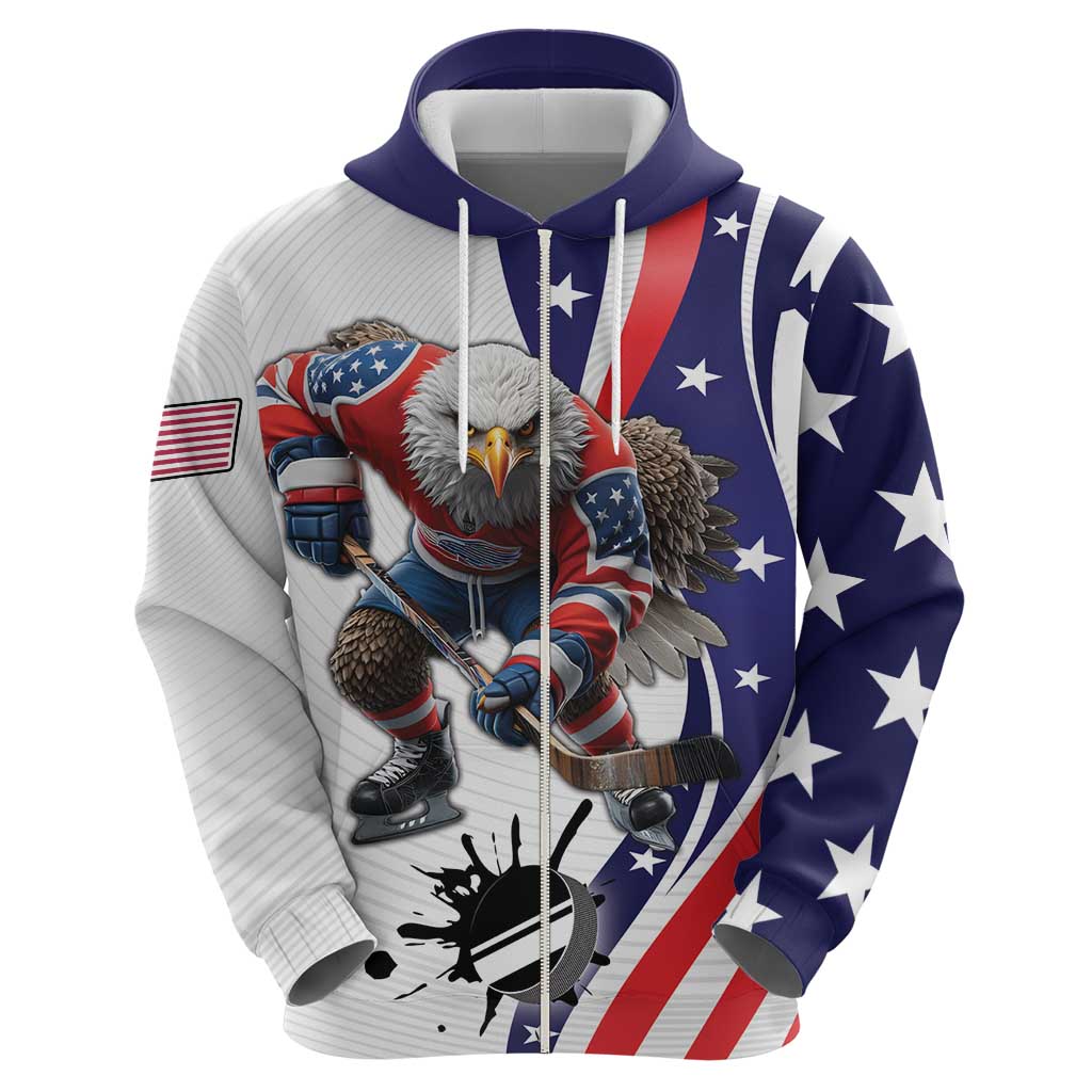 Custom United States Ice Hockey Go Champions Hoodie Team USA Eagle Mascot Style LT17