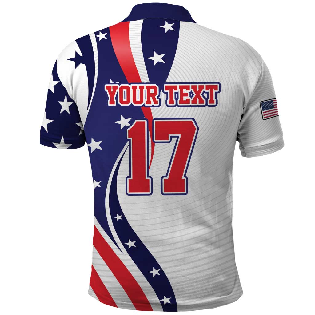 Custom United States Ice Hockey Go Champions Polo Shirt Team USA Eagle Mascot Style LT17