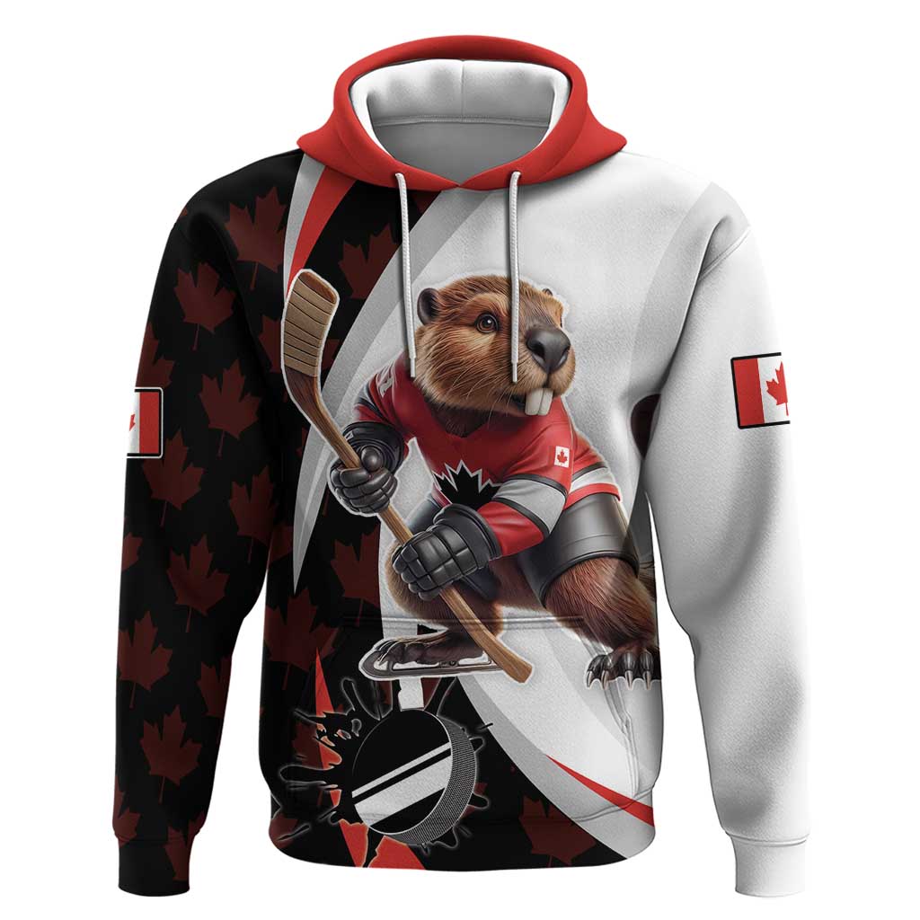 Custom Canada Ice Hockey Go Champions Hoodie Team Canada Beaver Mascot Style LT17