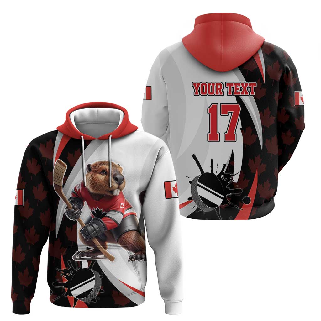 Custom Canada Ice Hockey Go Champions Hoodie Team Canada Beaver Mascot Style LT17