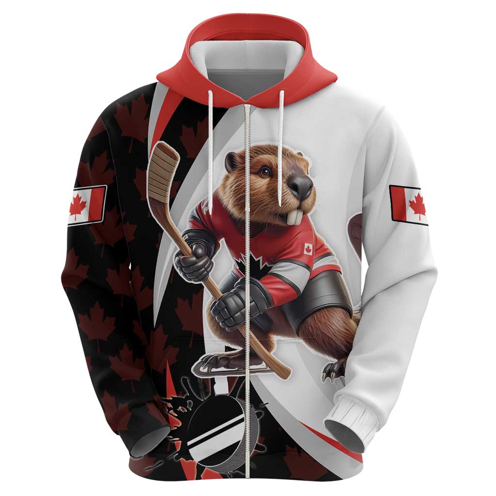 Custom Canada Ice Hockey Go Champions Hoodie Team Canada Beaver Mascot Style LT17