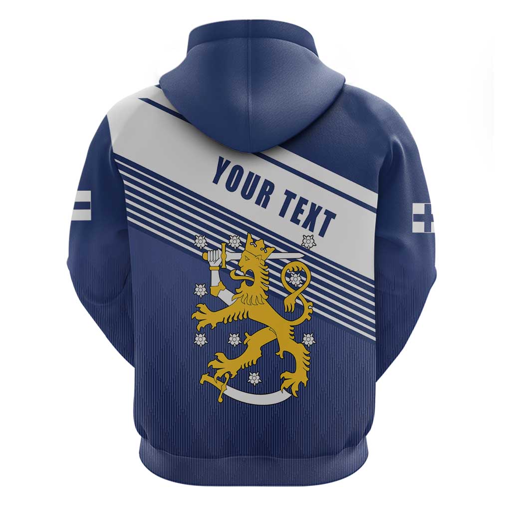 Personalized Finland One Nation One Culture Hoodie A Crowned Lion with Flag LT17