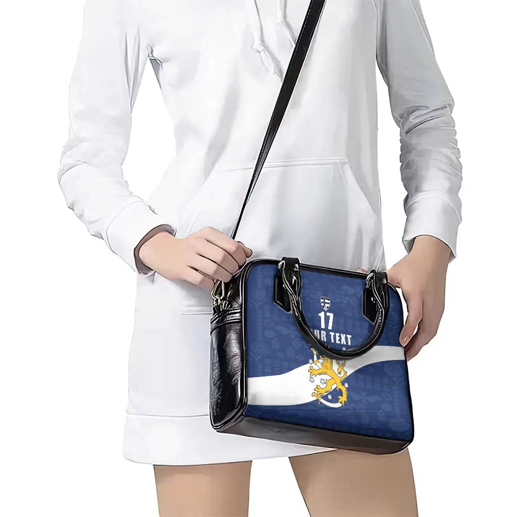 Custom Finland Football We are Champions Shoulder Handbag Huuhkajat with Finnish Folk Paterns LT17