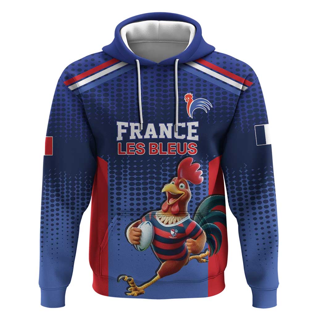 France Rugby Custom Hoodie Come on Les Bleus Blue Style LT17
