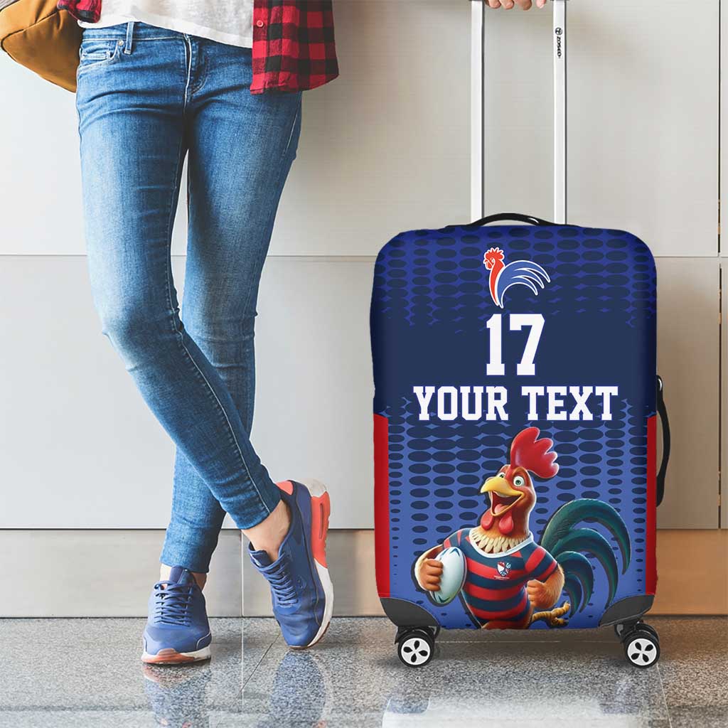 France Rugby Custom Luggage Cover Come on Les Bleus Blue Style LT17